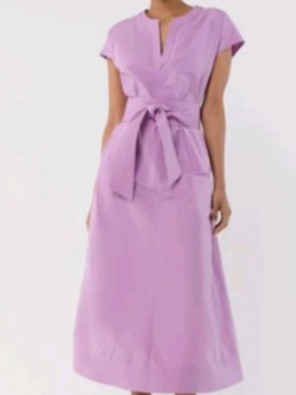 NWOT Ann Mashburn GIGI Violet MAXI Tie Waist Dress Size XS